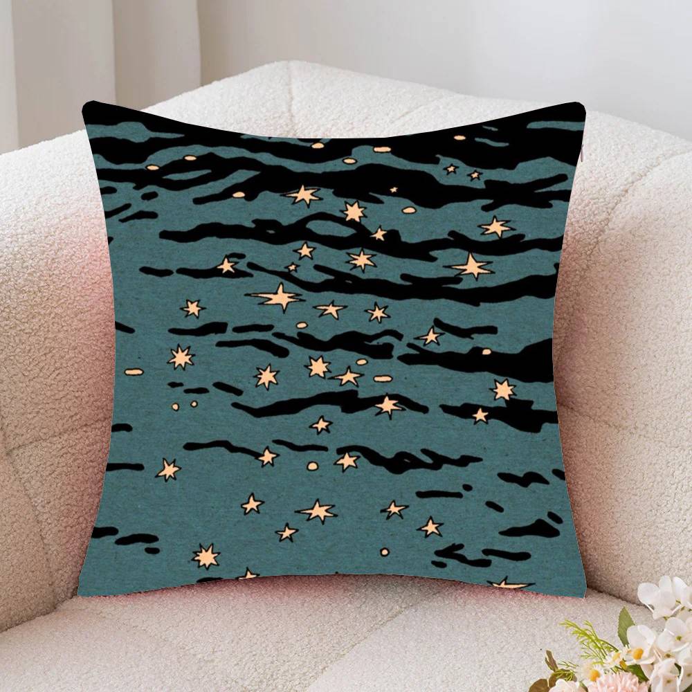 Ripple Star Simplicity Pillow Case Fashion Square Pillowcase Bedroom Sofa Room Ins Decoration Leisure