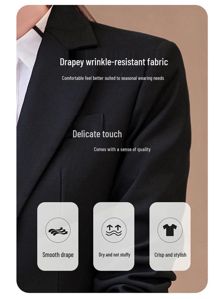 Zihong Women's High-End Career Suit - Spring/Autumn Temperament Style for College Interviews & Formal Wear