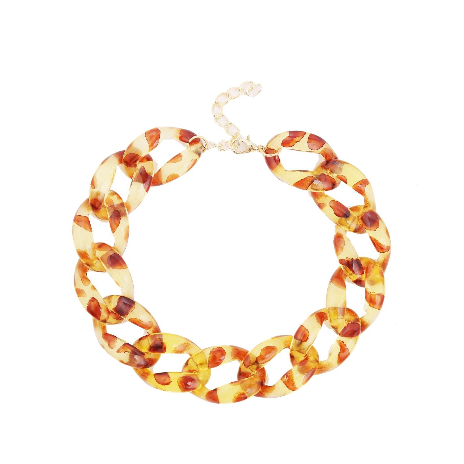 

Ожерелье для женщин Ожерелье Хип-хоп Преувеличенное Простое Ретро Пластиковое Акриловое Ожерелье Ins Чокер Красивое Элегантное Ожерелье для Нее