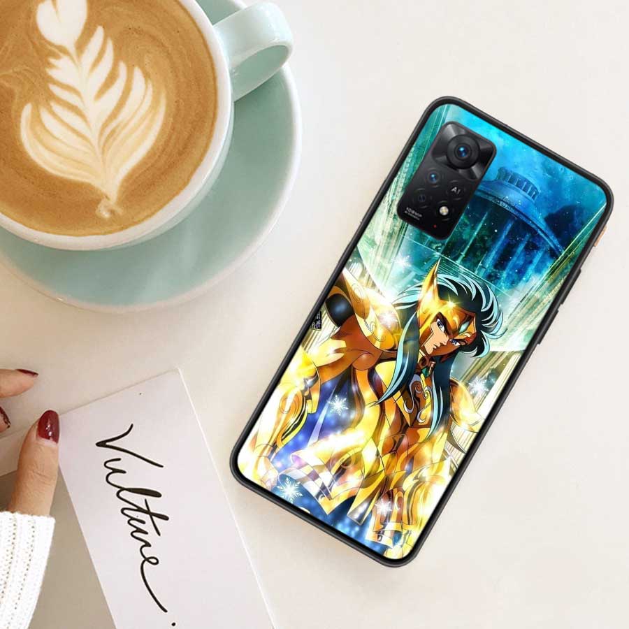 Saint Seiya Knights Of The Zodiac Case Phone For Redmi 13 14C 12 12C Note 14S 14 Pro Plus 10 10A 10C 9 9A 9C 9T 8 8A 7 7A TPU Cl