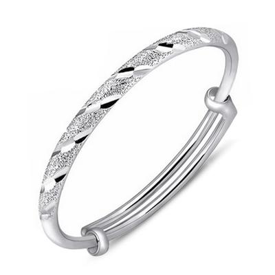 Pulsera de Lluvia de Meteoros de Tubo Redondo Push-pull Plateada, Nueva Pulsera Plateada Mate para Niños, Joyería Plateada de Moda y Versátil para Mujer Regalo