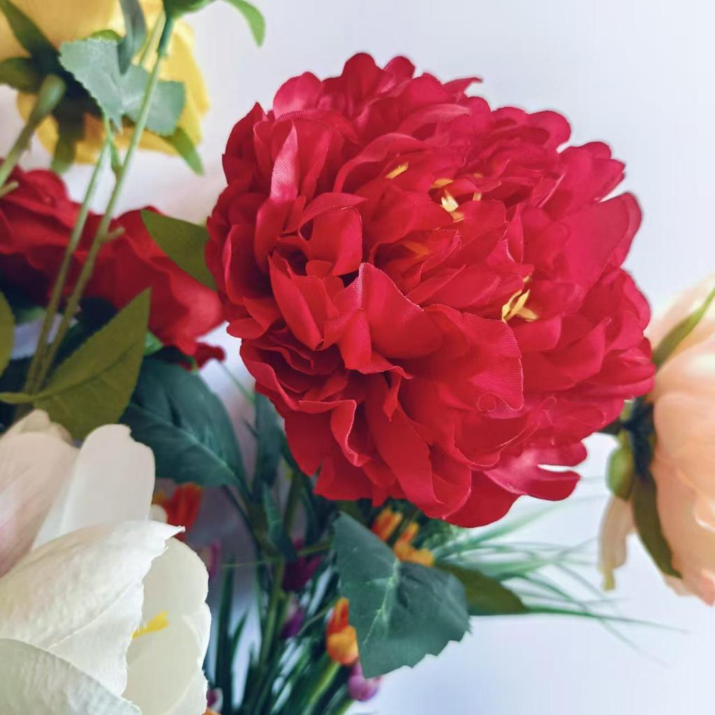 Pfingstrose Einzelstiel Große Seidenblume für Wohnzimmer- oder Hochzeitsdekoration