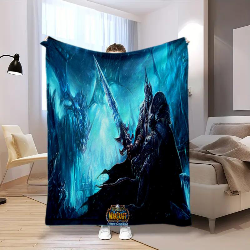 classic game World of Warcraft Frozen Throne blanket Soft and portable four season home bed, sofa blanket, office travel, lunch break, warm blanket Y5