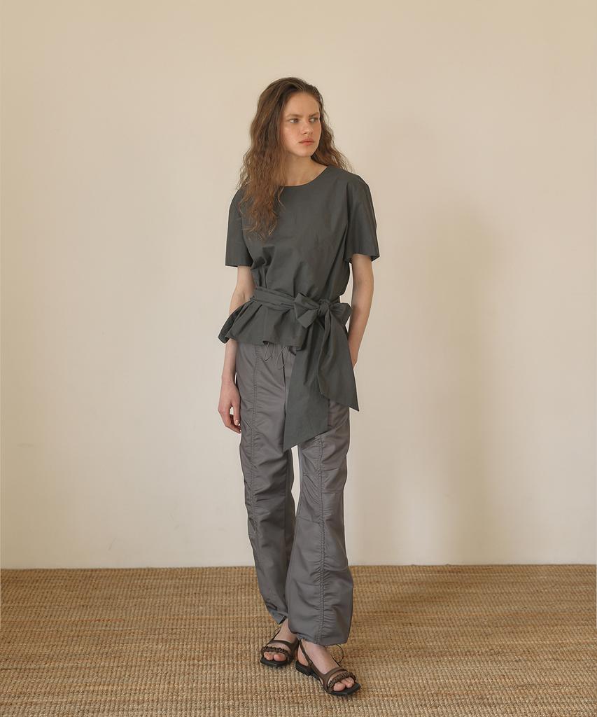 OURO Nylon String Jogger Pants [ Charcoal ]