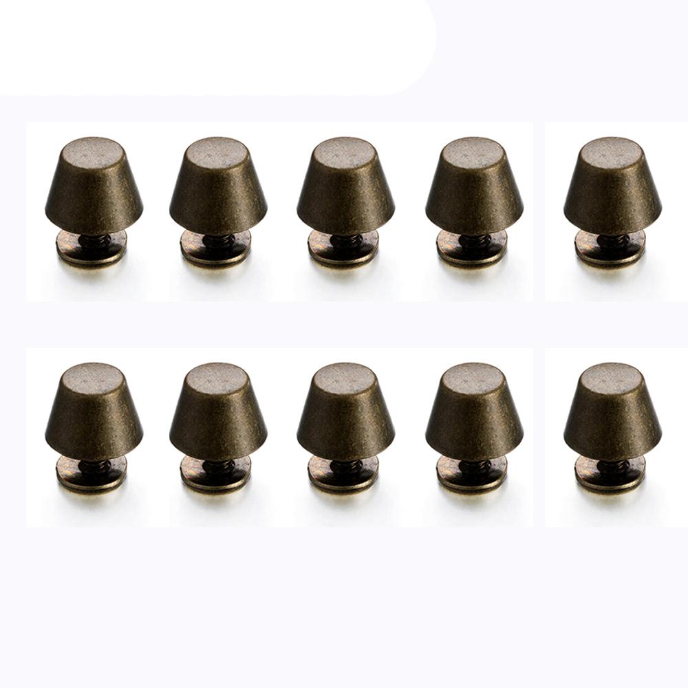 10set/Beutel 10/12mm Punk Metallniete Kleidung/Tasche/Schuhe Lederhandwerk Eimer Dom Vollniete Bolzen Riemennieten Rundkopfschrauben