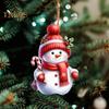 תליון אייל הצפון של סנטה קלאוס קישוט תלייה חגיגי לעץ חג המולד קישוט סנטה קלאוס מצויר מאקריליק למחזיקי מפתחות חלונות תיקים