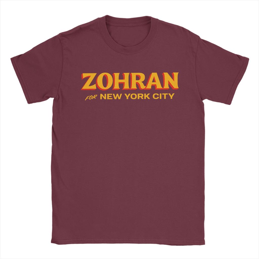 Zohran Mamdani pour T-shirt Homme New York City Coton Pur Mode T-shirt Col Rond T-shirts Manches Courtes Vêtements Idée Cadeau