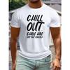Chill Out CHRIS Nadruk Męska Koszulka z Krótkim Rękawem i Okrągłym Dekoltem w Rozmiarze Plus Size, Oddychająca Lekka Koszulka, Stylowy Casualowy Top