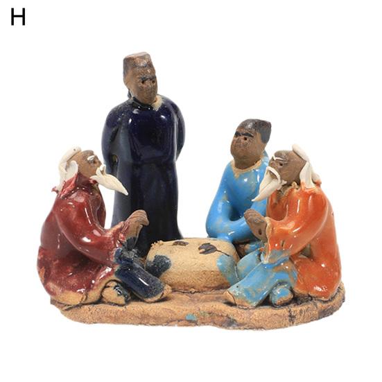 Classic Fish Tank Ornament Handmade Pollution-free Realistic Traditional Chinese Old Man Miniature Aquarium Accessories