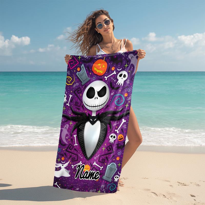 Personalized Love moon back. Beach Towel Microfiber Beach Towel Thin Absorbent for Beach Swimming Yoga Bath Sports. 0910311