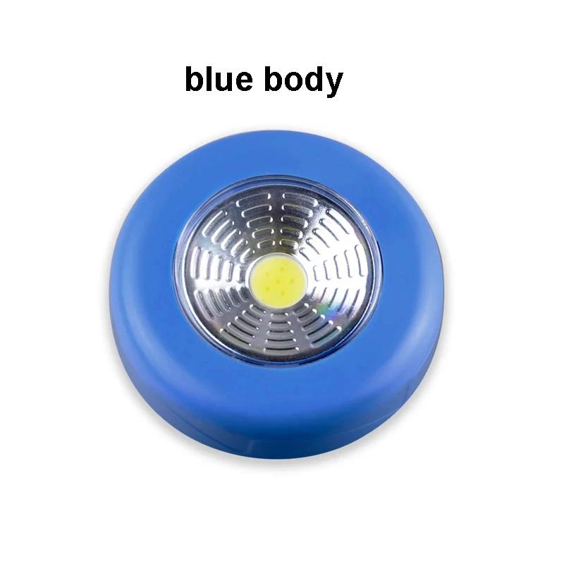 COB LED Round Night Light Wireless Touch Cabinet Lights Battery Powered Wardrobe Lamp For Stair Hallway Closet Bedroom Lighting