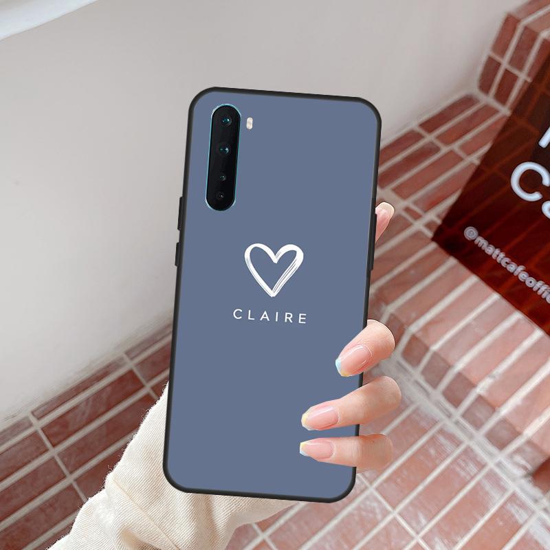 Personalise Custom Name Initials Pastel Case For Oneplus 10T 10R 9R 8T 8 9 10 Pro Cover For Oneplus Nord 2 2T N10 N20 N100 N200