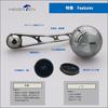 HEIGHTEN 75mm Reel Handle with 35mm Handle Knob, Compatible with Shimano, Daiwa, and Abu Baitcasting Reels, Arch Hammer Series (Gunmetal) (272)