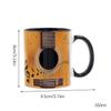 Home Office 350ml Guitar Pattern Coffee Cup Living Room Tea Drink Mug Portable Traveling Students Beverage Cups