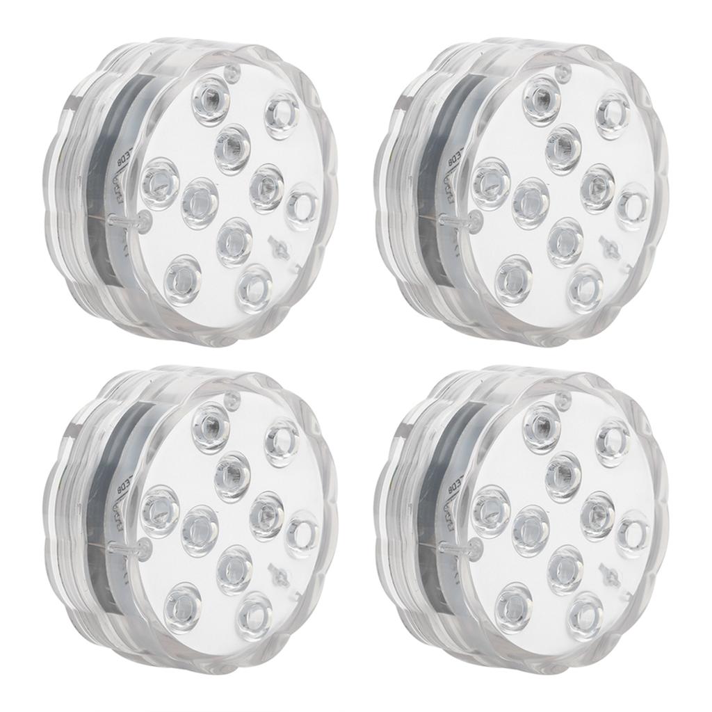 4Pcs IP68 Underwater Lamp RGB 16 Colors Changing Pool Light Decoration with IR 24?Key Remote Control