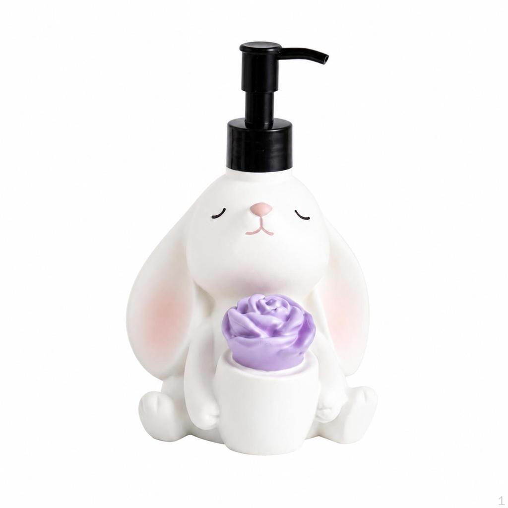Bunny Pump Bottle Flower Detail HareShaped Dispenser Compact Red