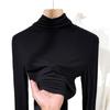 Modal High-Neck Base Layer Top for Women, Spring/Autumn, Tight-Fit, Long Sleeve, Mask T-Shirt, Thin Outerwear