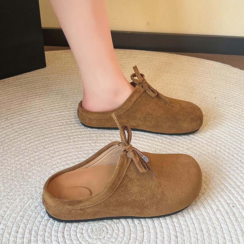 Fashion 2025 Woman's Slippers Cover Toe Flip Flops Slides Platform 2025 Plush Retro Fur Shoes Ladies' Slippers Cover Toe Platform Shoes