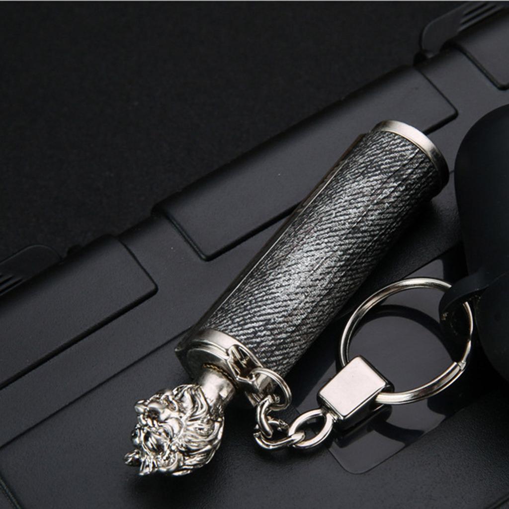 Outdoor Portable Lighter Bottle Keychain With Containing Cotton Core