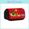 Shovelware Brain Game Doublelayer Pencil Case With Fruit Doodle Design For Students And Kids