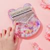 Profession Kalimba 17/21 Keys Thumb Piano with Study Instruction & Tune Hammer Acrylic Finger Piano for Kid Beginners