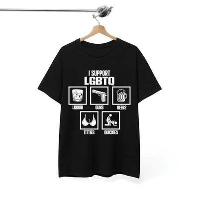 Podporuji LGBTQ Tričko, Vtipné Meme Tričko, 100% Bavlna Unisex Tričko, Trendy Tričko,
