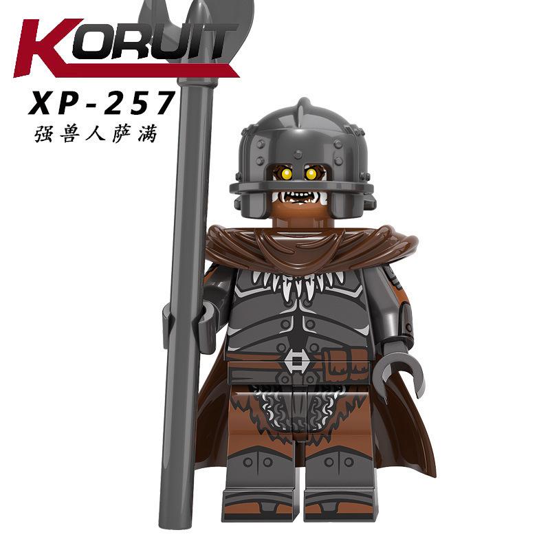 Kt1033 Strong Orc Warrior Army Building Block Figurine Ring Ring Assembly Toy