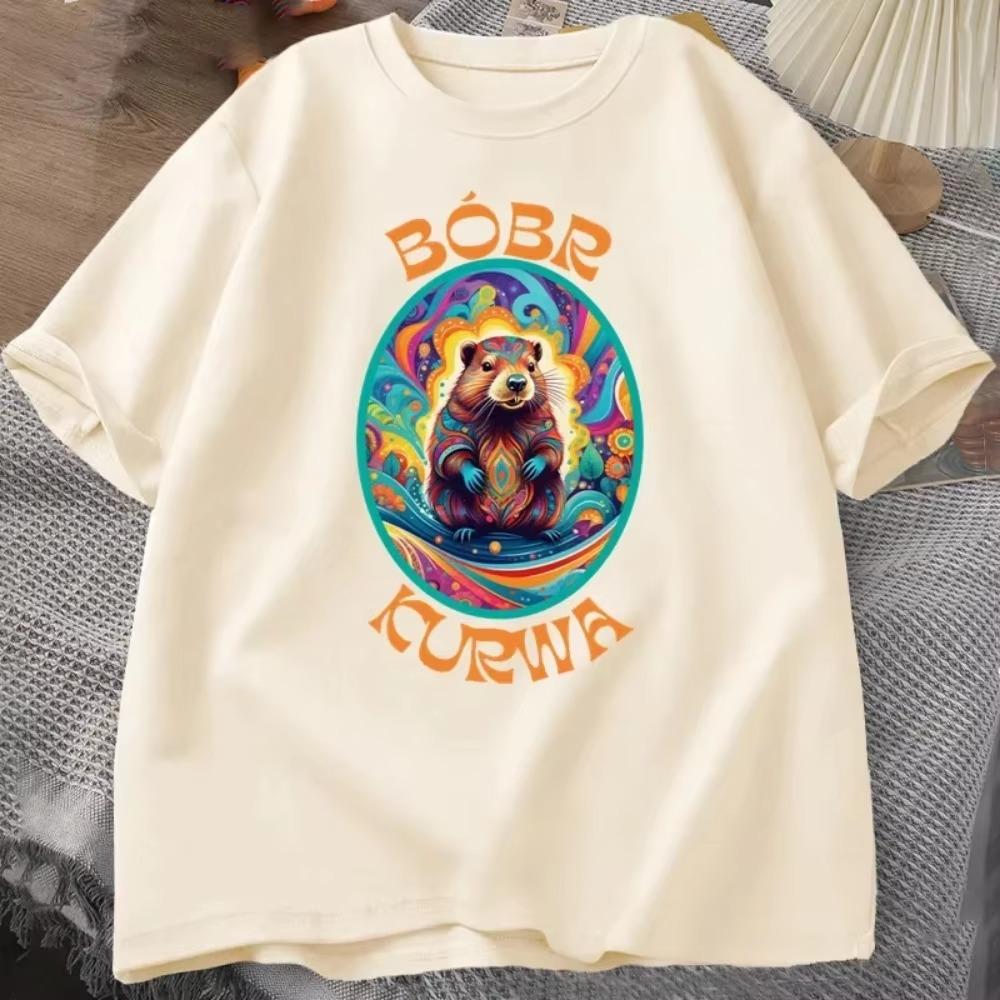 Bóbr Kurwa Gladiator T-Shirts für Männer Frauen Die Herrlichkeit von Rom Grafik T-Shirt Bober Biber Boberek T-Shirt Casual Graphic Tees