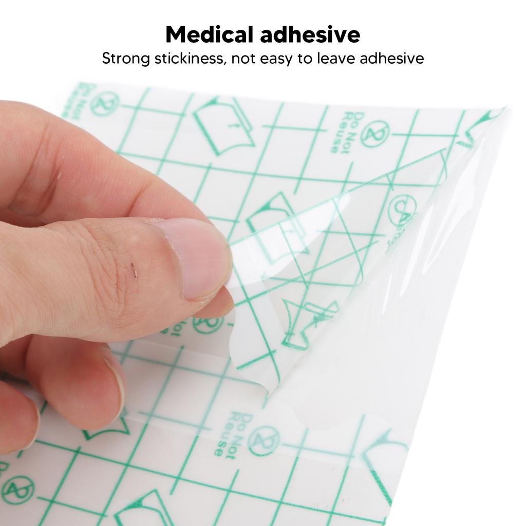 100PCS Waterproof Adhesive Bandage Cover 10x12cm Transparent Stretch Film Dressing Antiseep Breathable for Shower