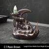 Double Fish Ceramic Backflow Incense Burner - Creative Home Decor Ornament