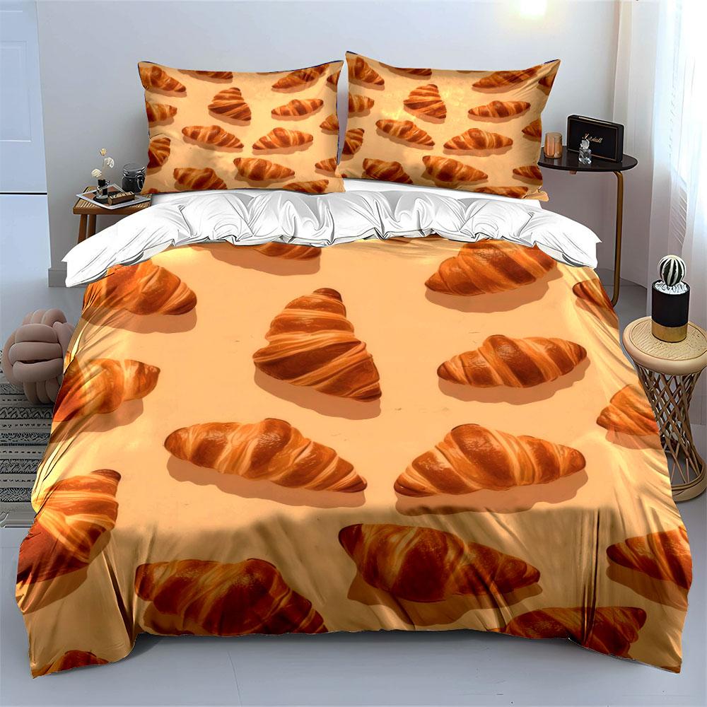 Bakery Themed Home Decor Set Soft Comfortable Duvet Cover Bedding Set Included 1*Duvet Cover & 2*Pillowcases, Gift