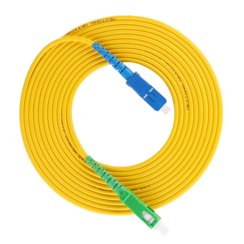 Single Mode Fiber Optic Jumper High Quality PVC Case Sc APCSc UPC 15 Meters Length