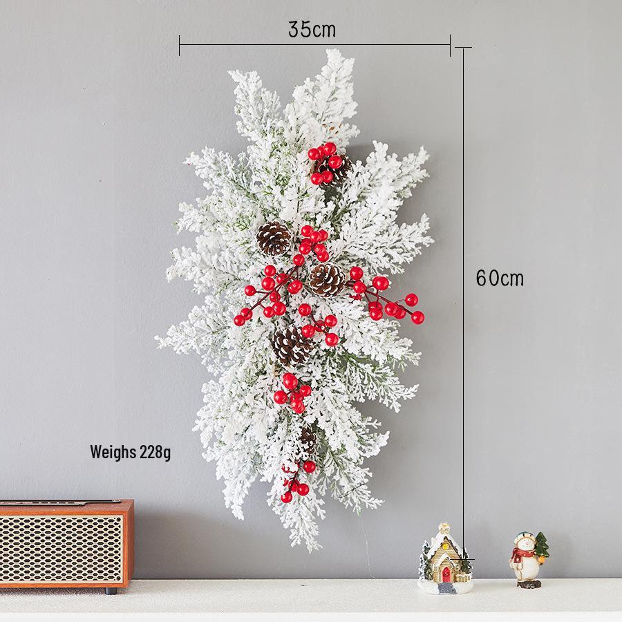 Weihnachtsszene Rattan Treppen- und Türhängekranz Ornament für Kamin, Einkaufszentrum, Hotel