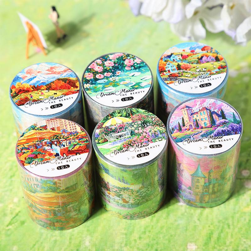 Fairytale Dreamy Scenery PET Tape: Dreamy Manor Series Decorative Stickers