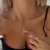 European And American Fashion Jewelry, Long Necklace Layered Collarbone Chain, Fashionable Simple Personalized Jewelry Party Accessories