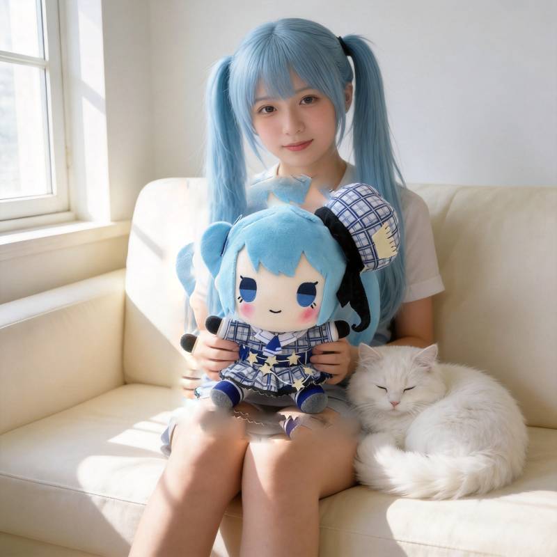 Hololive Hoshimachi Suisei Plush Toy With Pp Cotton Filling For Collectors And Fans