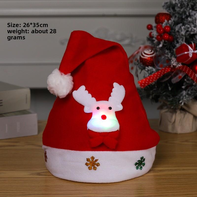 Christmas Decorations Christmas Hat Santa Claus Lamp Non-woven Hat Christmas Gift