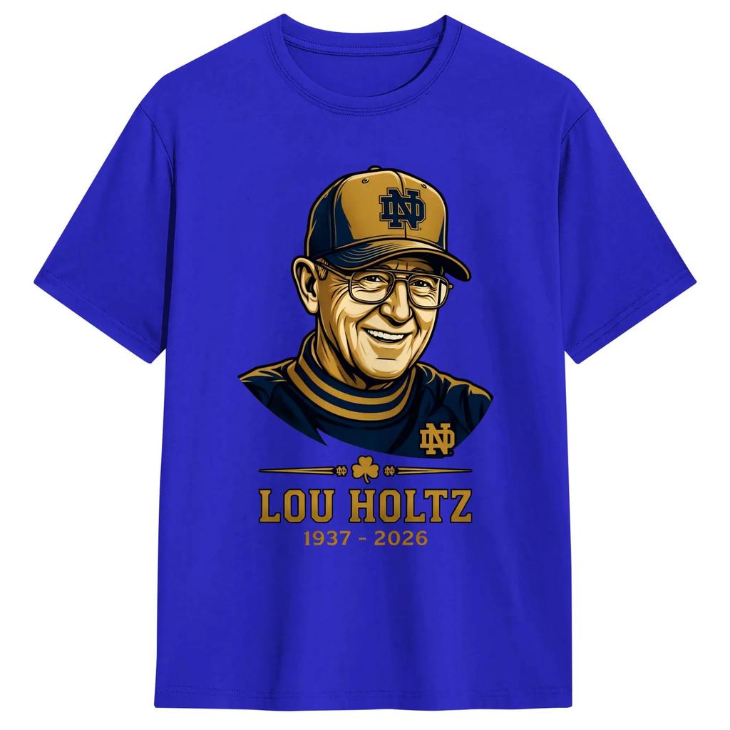 Lou Holtz 19372026 T Shirts Unisexs 100 Cotton Leisure Tshirts Crewneck Tees Short Sleeve Tops Plus Size