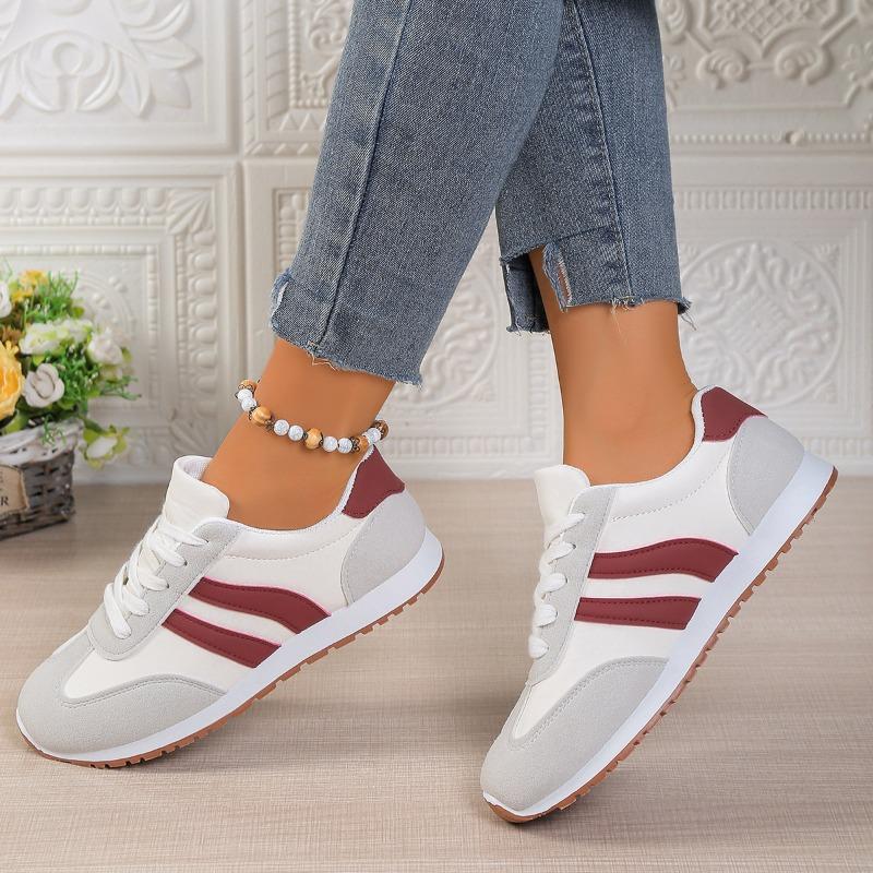Women's Autumn Breathable Lightweight Casual Running Shoes, Fashionable Versatile Travel Sports Footwear, Available In Large Sizes.