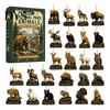 Fun Countdown to Christmas National Park Animal Arrival Calendar, 24 Days Acrylic Figures, Gift Ideas for Children 2D Flat Hanging Ornaments