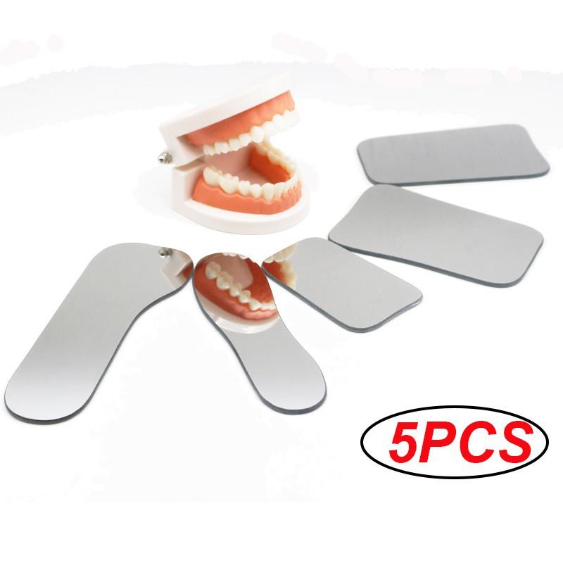 Dental Intraoral Photographic Glass Mirror Double-Side Reflector Rhodium Occlusal Dental Tools