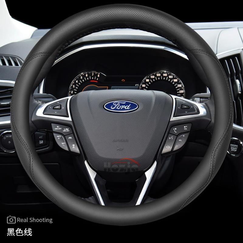 Leather Car Steering Wheel Cover for Ford Territory  Maverick Everest Sport Mustang Focus Kuga Explorer ST Line Ranger 2025 2026