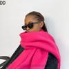 Chic Women Scarf Autumn Winter Mohair Versatile Luxury Green European Shawl Female Soft Warm Thermal Muffler Ladies Y2K Style