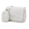 Prada System Serie Schaffell Crossbody Umhängetasche Damen Taschen Weiß 1BD292-2EC9-F0009-V-K9O