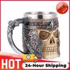 Einzigartige Skelett Totenkopf Kaffeetasse Harz Totenkopf Retro Wein Vintage Cocktailgläser Whiskey Bier Wein Tasse Party Bar Trinkgeschirr Becher