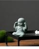 Sandstone Little Monk sculptures and figurines  Cute Home Room Office car Table decoration and accessories High quality gifts