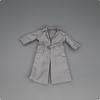 BJD Trench Coat Knee Length Doll Double Breasted Black