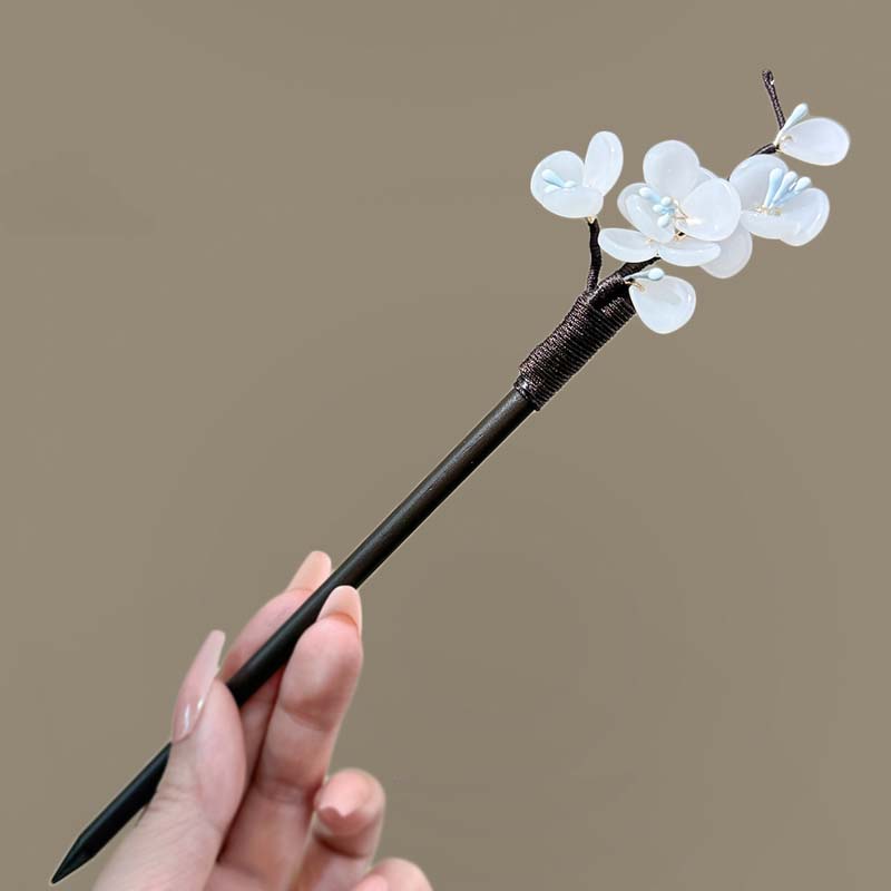 New Chinese Style Flower Wooden Hair Sticks For Women Classic Petal Leaf Chopsticks Buns Hair Pins Hair Ornaments