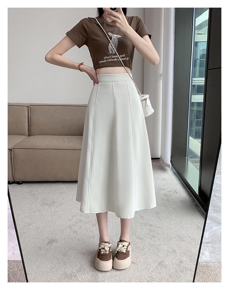 House Yayoi Flared and Perfect for Office or Size M Women's Skirt, Midi/Knee-Length, Elegant, Relaxed, Cute, Below-the-Knee, Long, Knee-Length,
