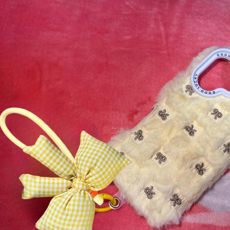 Elegant Multipurpose Bowknot Tie Keychain Charm Sturdy Farbic Fashion Accessory for Women's Bags and Purses Daily Use